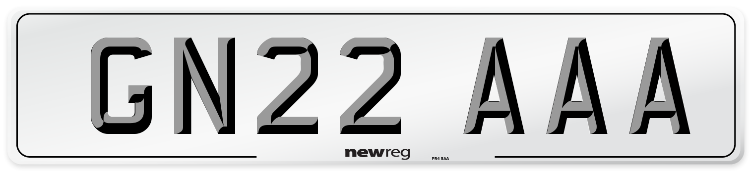 GN22 AAA Number Plate from New Reg